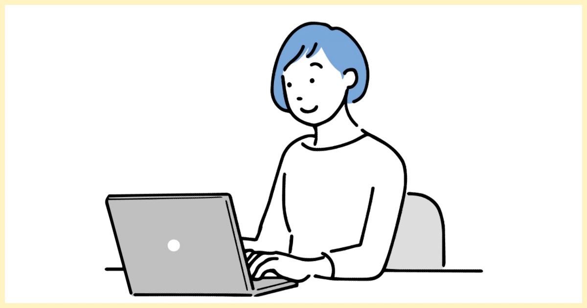 初心者でも大丈夫とほっとする女性のイラスト