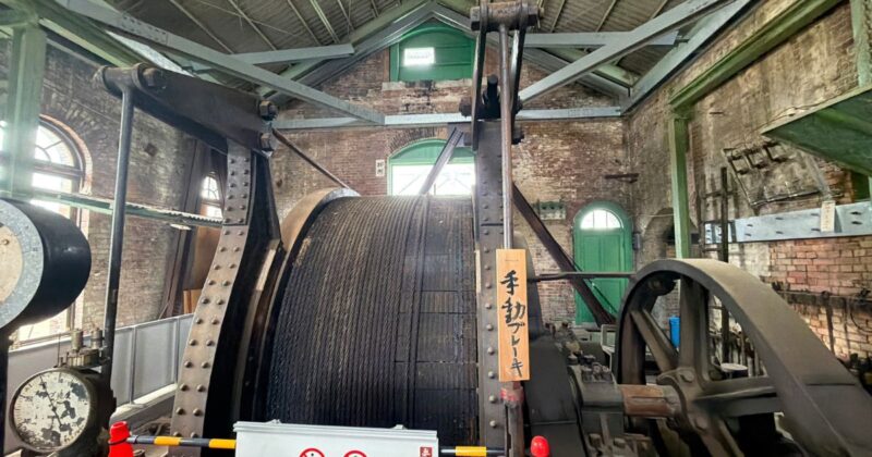万田坑の巨大巻き上げ機