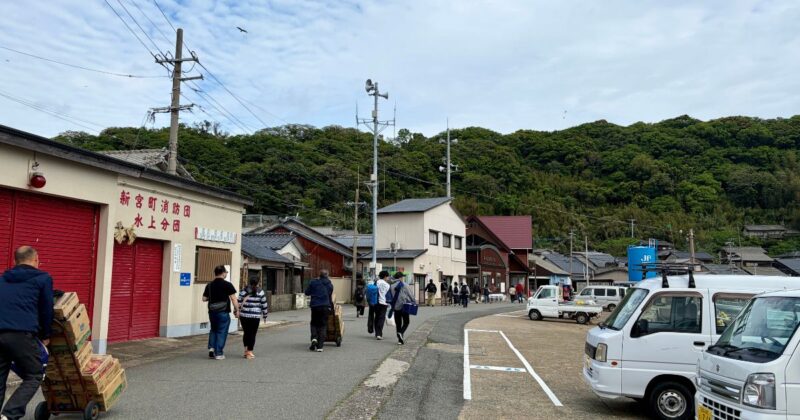 【福岡・相島】1便下船の様子