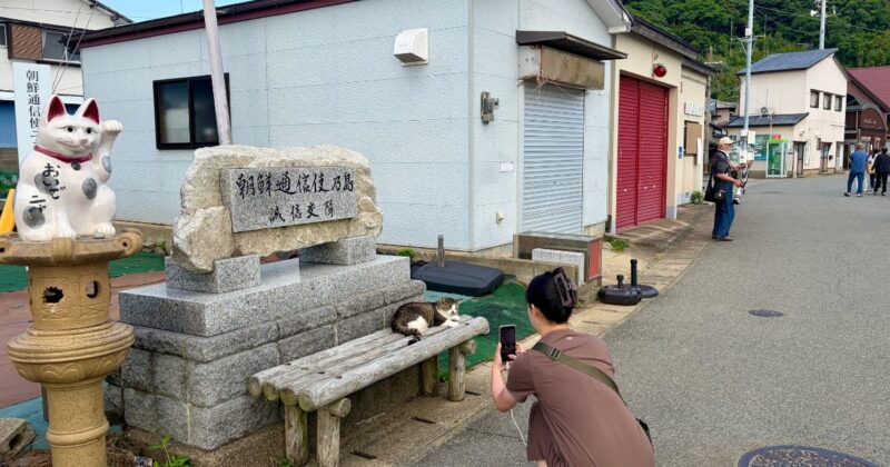 【福岡・相島】朝イチの便に乗って上陸後の様子。まだ人は少ない。2026年5月撮影